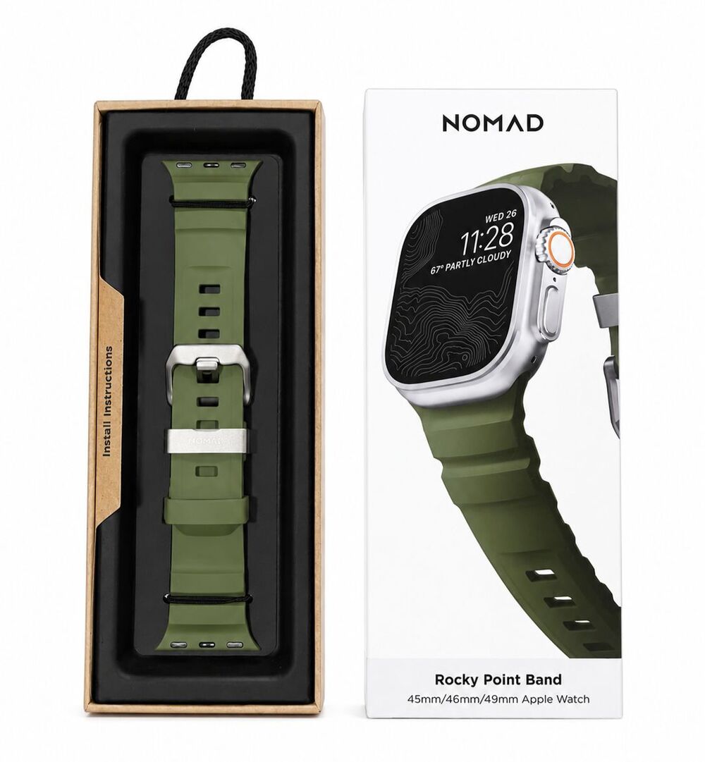 New Nomad Rocky Point Band For Apple Watch Forest Green Color ( band only )